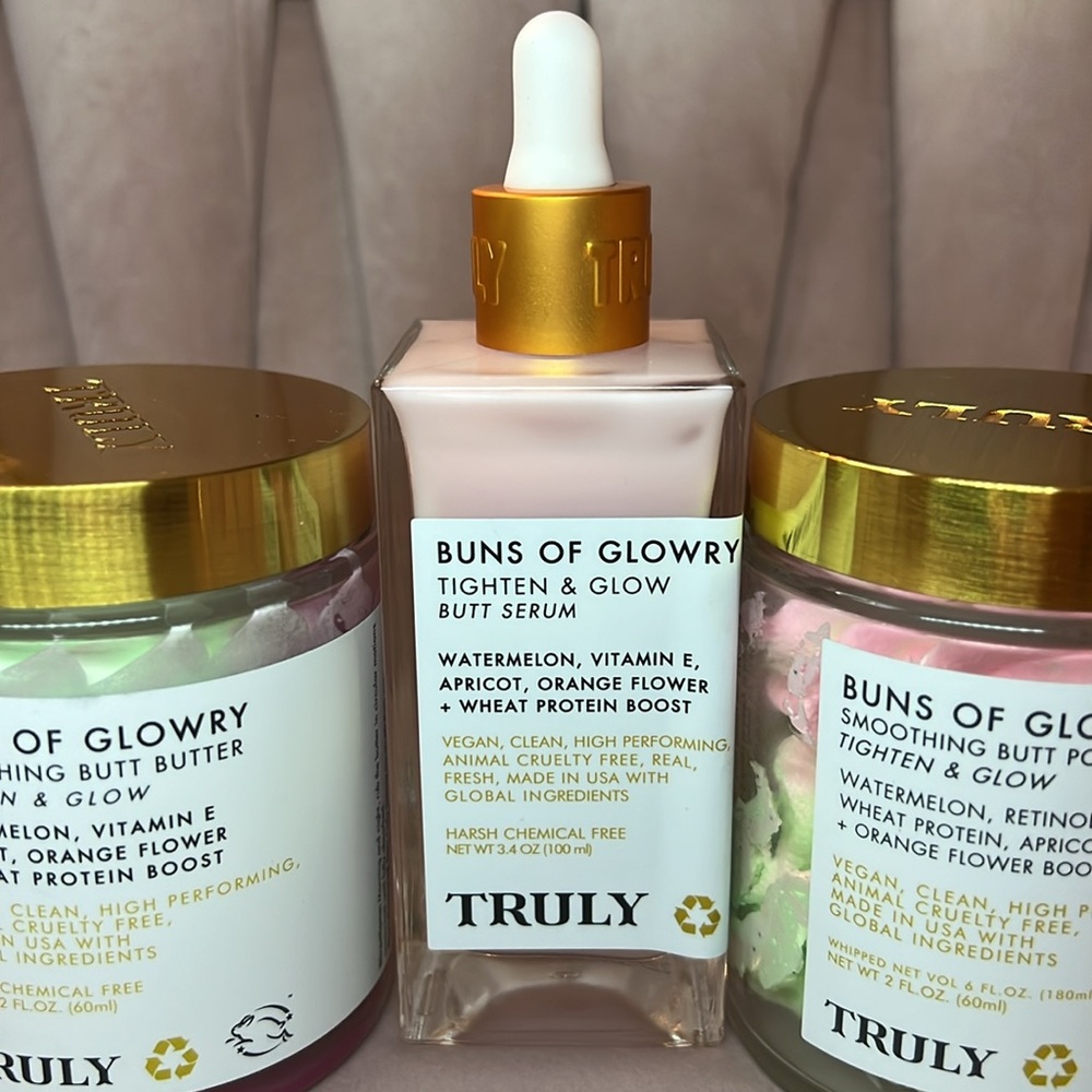 Truly Buns of Glowry set trio bundle butter serum polish New full size - Picture 3 of 5